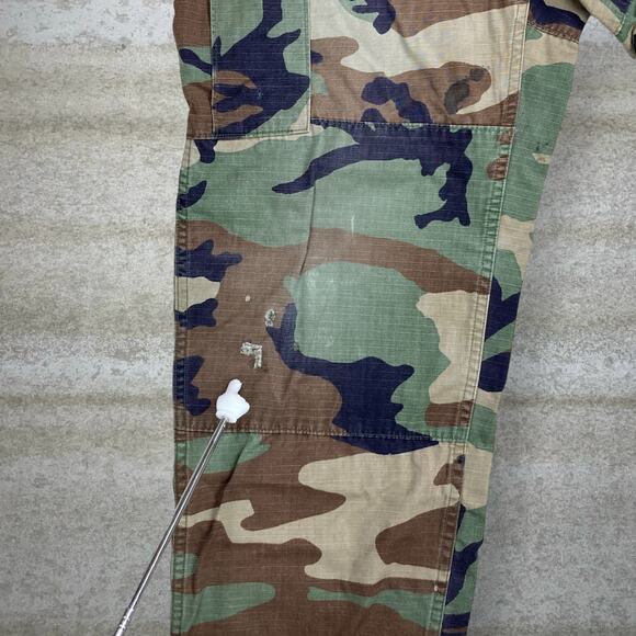 Vintage Military Woodland Camo Tactical Pants Baggy Wide Leg Small Regular 90s - Picture 7 of 10